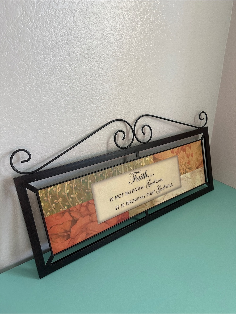 Faith Wall Sign in Black Frame with Earth-Tone Accents-brand new/never used - Picture 3 of 17